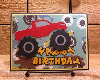 Monster Truck Birthday Card for Kids Birthday Card for Kids - Etsy