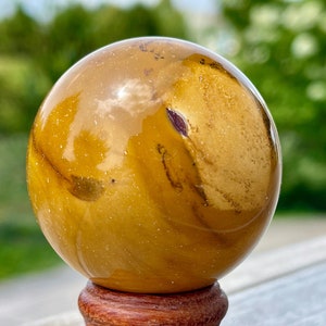 Yellow Mookaite Crystal Sphere Ball