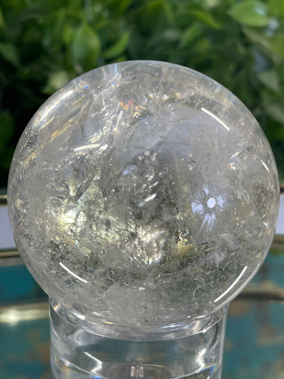 Large Clear Quartz Enhydro Sphere Etsy