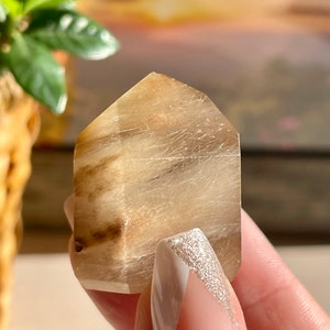 Rutilated Amphibole Quartz Crystal Tower