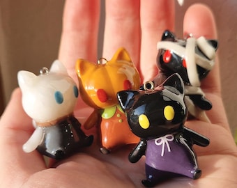 spookitty's - halloween special - handmade polymer clay charm