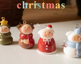 christmas collection - handmade polymer clay charm - choose between 4 designs
