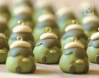 matcha ducklings - handmade polymer clay charm