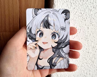 racoon girl kagemi - handmade original marker painting by nae