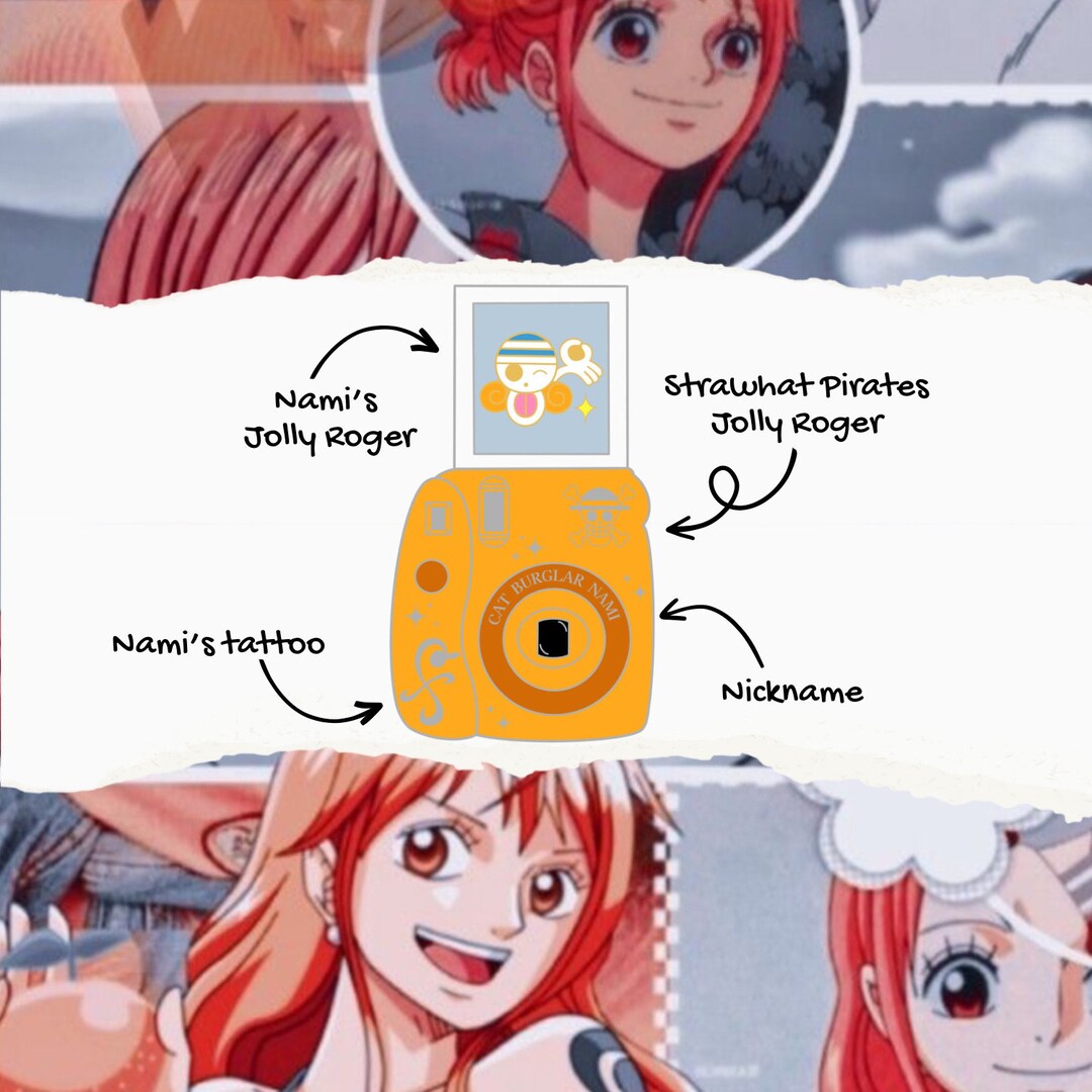 Cat Burglar Nami Jolly Roger One Piece Polaroid Sliding Enamel Etsy