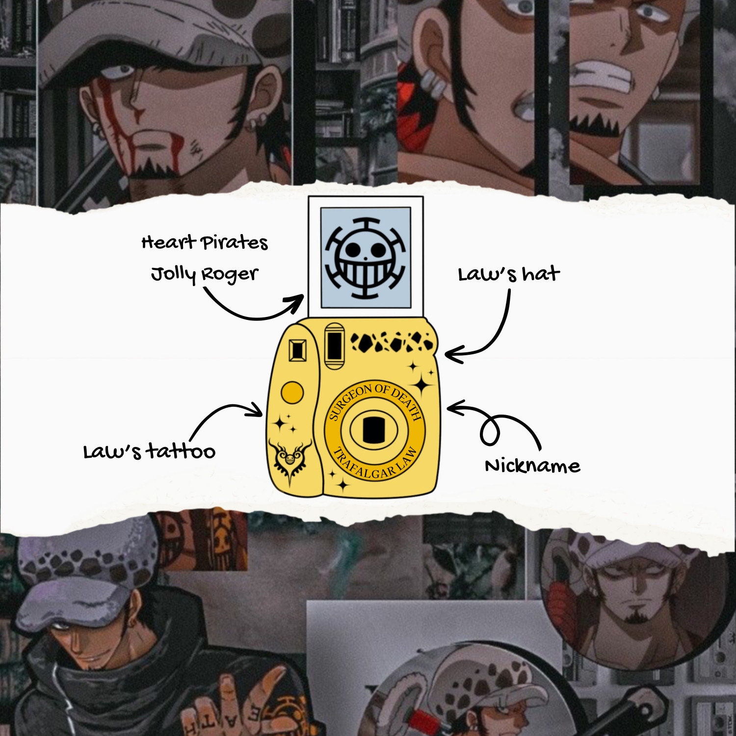 One Piece Mini Enamel Pins Luffy Zoro Sanji Nami Law Ace Yamato