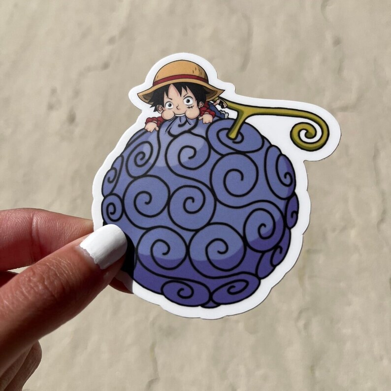 Monkey D. Luffy Gum Gum Fruit One Piece Sticker Etsy