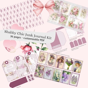 Shabby Chic Rose Junk Journal Kit