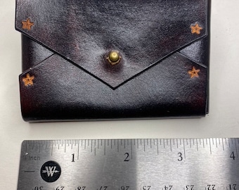 Handmade Leather Cardholder Wallet - Envelope style