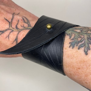 Leather Leaf Cuff - Handmade