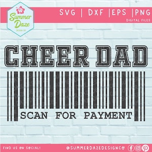 Cheer papa SVG | Proost papa | Juich ouder png | Scannen voor betaling SVG | Juich papa png | Juich SVG | Cheerleader-SVG |