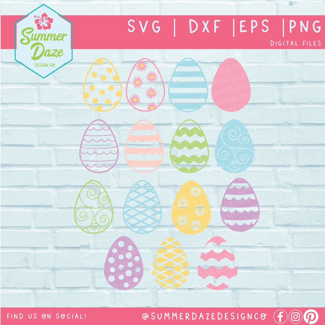 Easter Egg Svg Bundle | Easter Egg Craft Bundle | Easter PNG | Easter ...