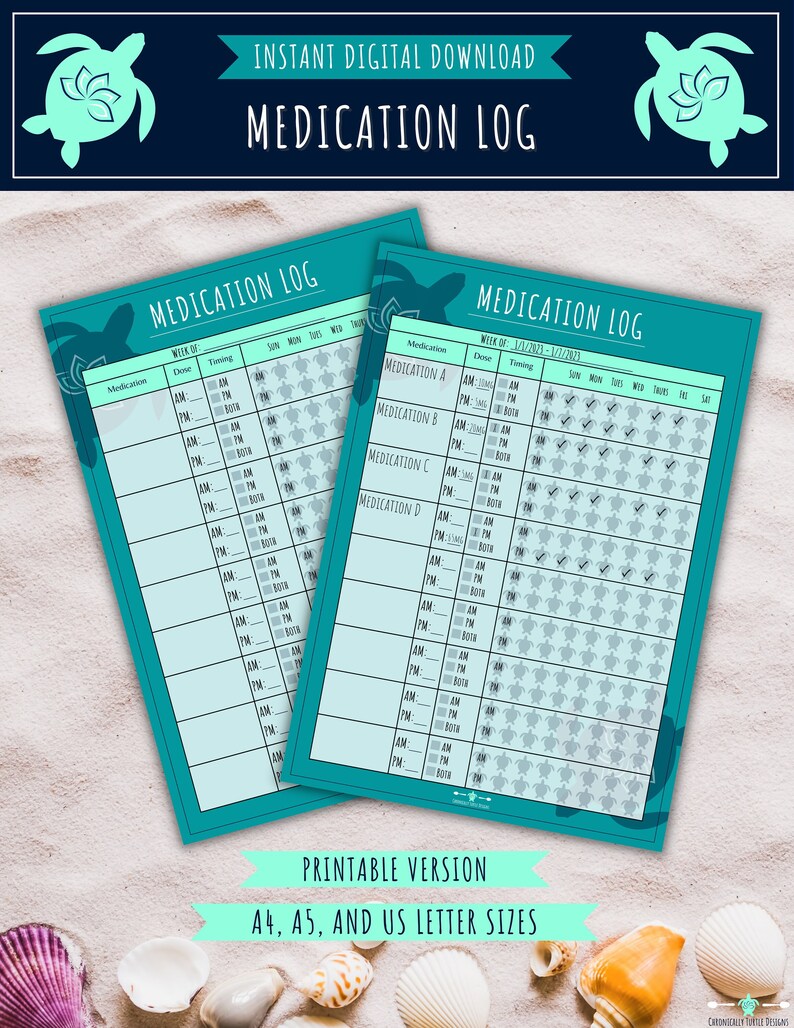 Printable Medication Tracker | Chronic Illness | Invisible Illness ...