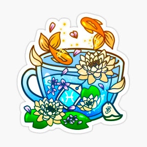 Xícara de chá de peixinho dourado