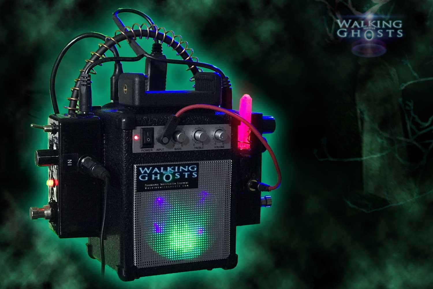 Kit D'équipement Spirit Box 4 Pièces, Avec 2 Boules LED Pour Chat Et 1 Haut Parleur Kit Paranormal Pour La Maison Le Bureau Et Lexterieur