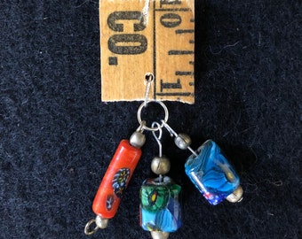 Yardstick and Antique Milefiori Bead Necklace