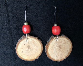 Tree slice earrings