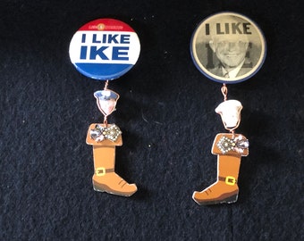 I Like Ike Assemblage Pins