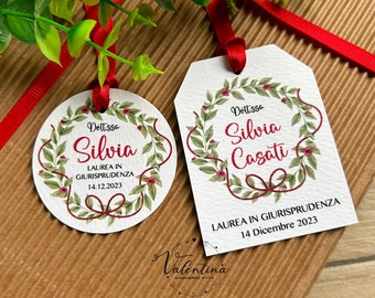 Tag personalizzate Laurea - Etichette bomboniere laurea