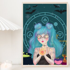 The Alchemist Wall Art | Celestial Wall Art | Fantasy Wall Art | Digital Print