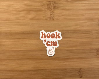 Hook Em Longhorns UT Universität von Texas Aufkleber