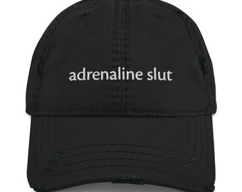 Adrenaline slut - Distressed Dad Hat | Eras of us - Fletcher | Sapphic, Music, Embroidered, gift, girl of my dreams
