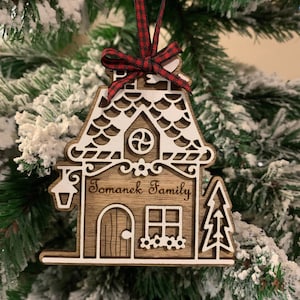 Personalized Gingerbread House Christmas Ornament/Family Ornament