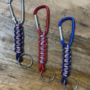 Paracord Schlüsselanhänger - 18 cm - Paracord Schlüsselanhänger - Schlüsselband mit Karabiner - Einfarbig/Zweifarbig - auf Bestellung - Geschenk für Ihn
