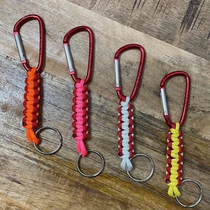 Paracord Schlüsselanhänger - 18 cm - Paracord Schlüsselanhänger - Schlüsselband mit Karabiner - Einfarbig/Zweifarbig - auf Bestellung - Geschenk für Ihn
