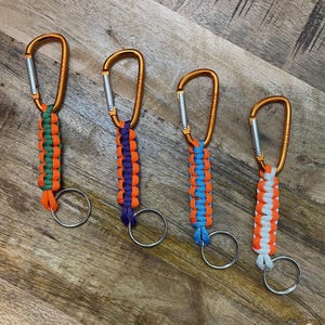 Paracord Schlüsselanhänger - 18 cm - Paracord Schlüsselanhänger - Schlüsselband mit Karabiner - Einfarbig/Zweifarbig - auf Bestellung - Geschenk für Ihn