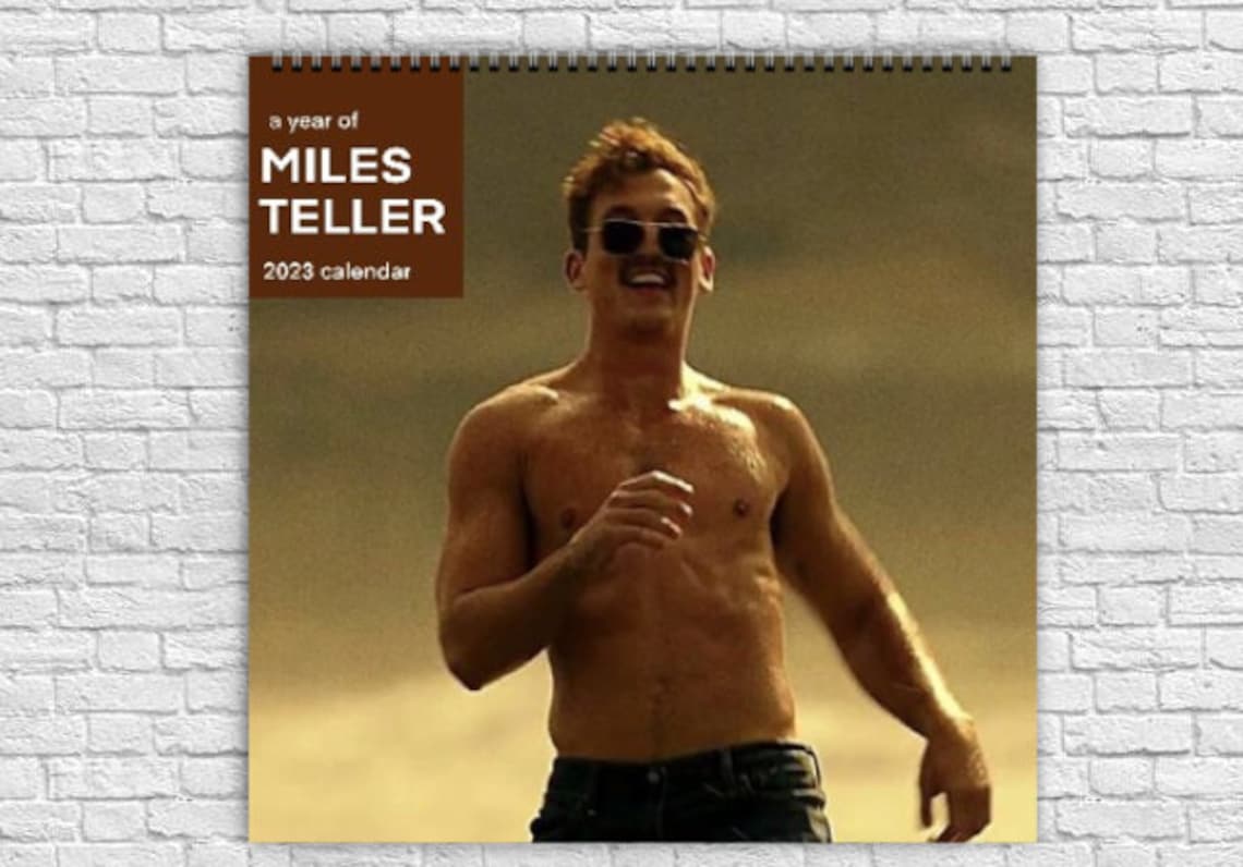 2023 Miles Teller Wall Calendar Miles Teller Calendar Etsy