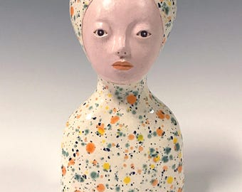 Tabletop Ceramic Sculpture - Hear Head