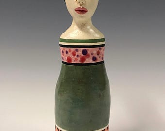 Tabletop Ceramic Sculpture - Kokeshi Doll A