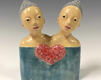 Tabletop Ceramic Sculpture - Mutual Affection