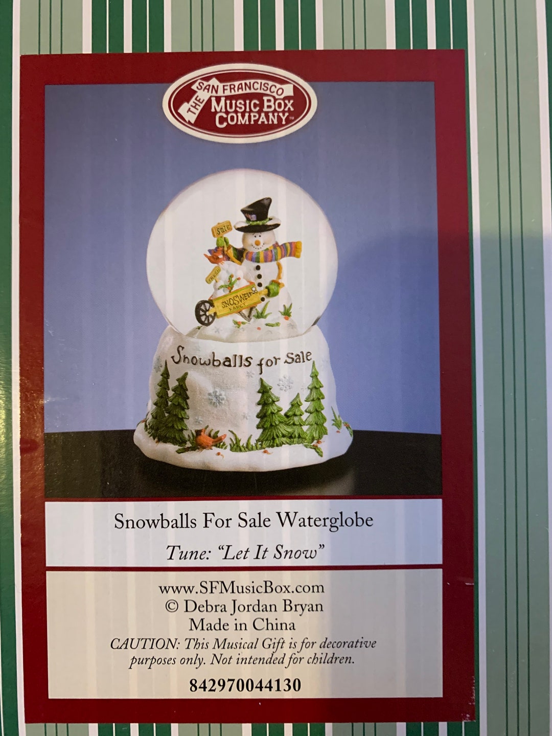 The San Francisco Music Box Company Snow Globe Etsy