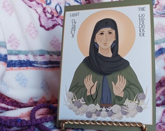 Saints & Flowers Series — St. Elizabeth the Wonderworker Icon Art