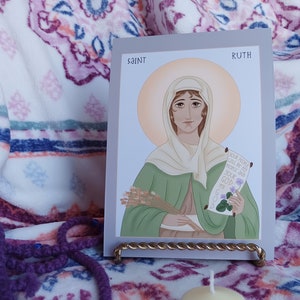 Saints & Flowers Series — St. Ruth Icon Art