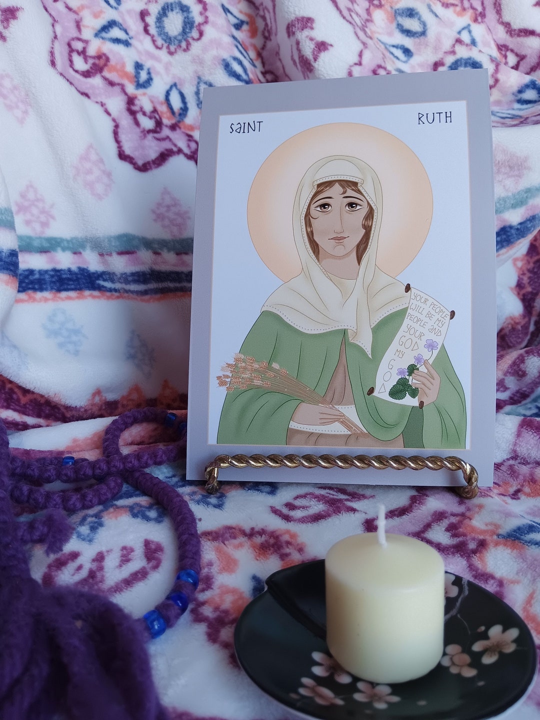 St Ruth Famous Line Saints & Flowers Series — St. Ruth Icon Art - Etsy