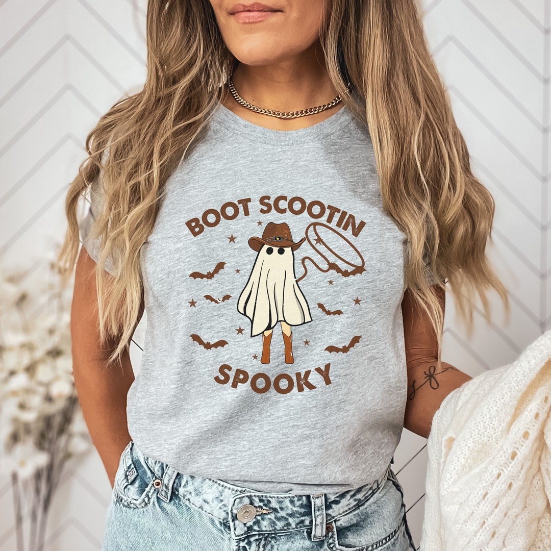 Boot Scootin Spooky Shirt Retro Halloween Shirt Western - Etsy