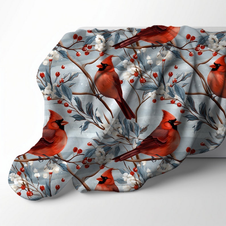 Cardinal Throw Blanket, Cardinal Blanket, Cute Cardinal Blanket