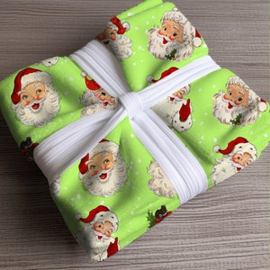 Retro Lime Green Christmas Blanket, Christmas Blanket, Retro Santa Blanket, Teen Christmas Blanket, Cute Santa Blanket, White Elephant Gift