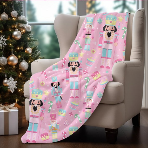 Pink Nutcracker Christmas Velveteen Plush Blanket Pink Throw Blanket Christmas Throw Blanket Nutcracker Blanket Gift for Daughter Etsy UK