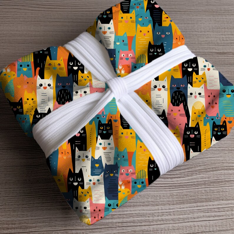 Colorful Cat Throw Blanket, Velveteen Cat Throw Blanket, Elective Home