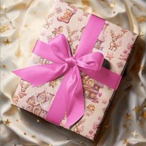Quarter Roll Pastel Pink Gift Wrap, 30W