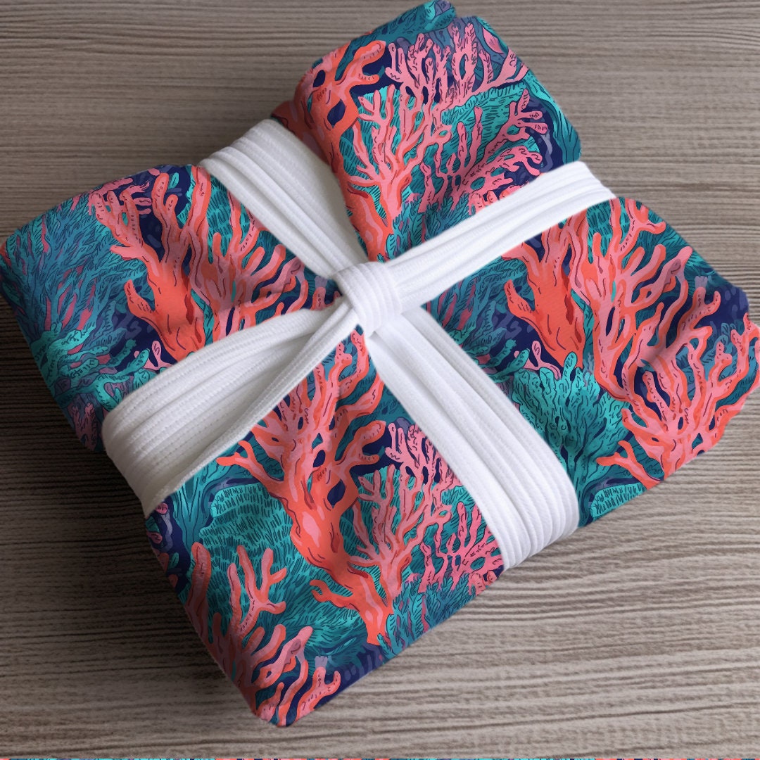 Coral Reef Tropical Throw Blanket, Island Vibes Velveteen Throw Blanket, Coastal Throw Blanket