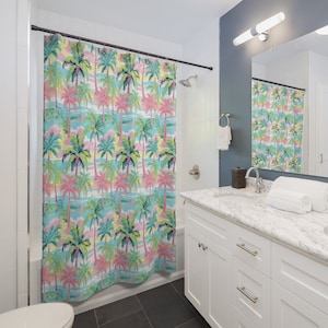 Preppy Summer Palm Curtain Panel main image 0