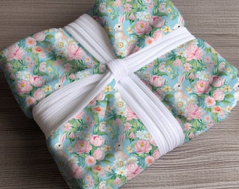 Easter Velveteen Plush Blanket, Easter Blanket, Bunny Easter Blanket, Spring Home Decor, Easter Gift for Her, Easter Home Decor, Easter Gift