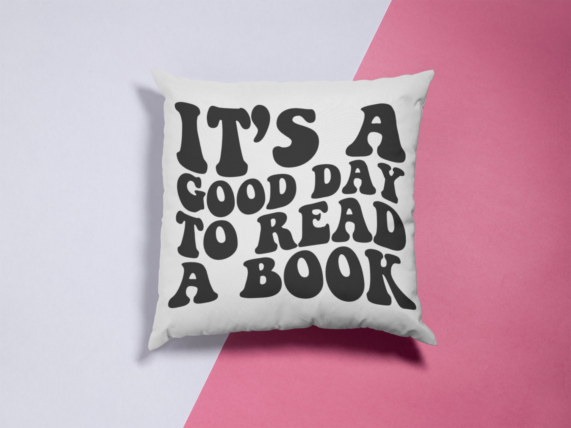 It's a Good Day to Read a Book Throw Pillow, Reader Decor, Bookworm