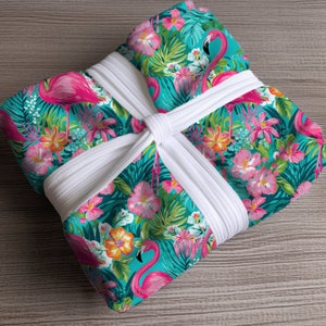 Preppy Tropical Print Minky Velveteen Blanket Available in theee sizes.