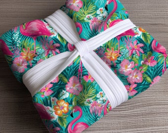 Tropical Flamingo Throw Blanket, Flamingo Throw Blanket, Beachy Decor, Coastal Decor, Coastal Bedding, Summer Blanket, Turquoise Blanket,